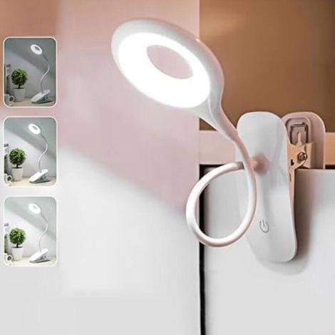 Weiße, Wiederaufladbare Leselampe Mit Usb-kabel, 20 Led-lampen, Tragbare Touch-lampe Mit 3 Helligkeitsstufen, Ideal Zum Lernen.