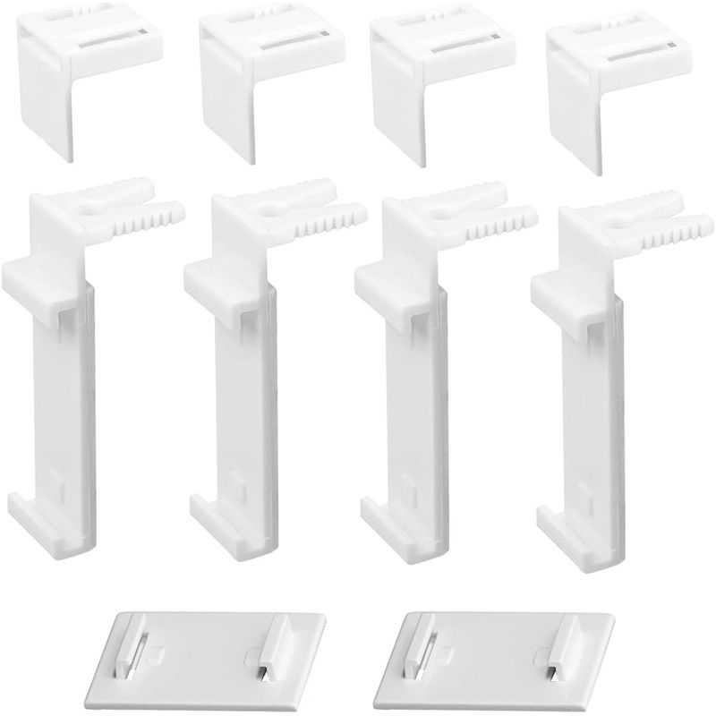4er-set Zubehör Für Rolläden, Klemmhalterung Für Rollläden, Ohne Bohren, Verstellbar Von 1,6 Bis 2,2 Cm, Für Rollläden Und Verdunkelungsjalousien