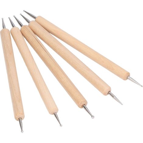 5-teiliges Edelstahl-stiftset Mit Zwei Spitzen Für Kunst Und Diy