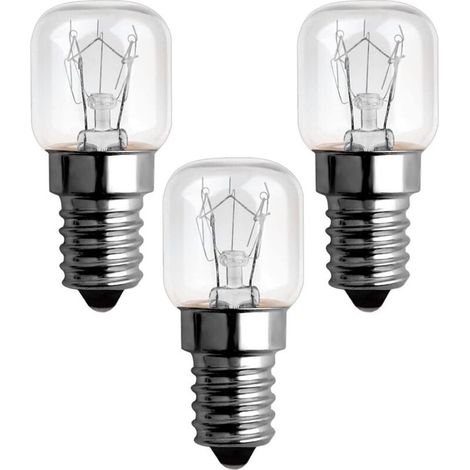 3er-pack Dimmbare E14-mikrowellenlampen, 300 Grad, 120 Lumen, Warmweiß (2300 K)