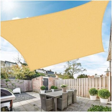 Barkbusters Rechteckiges Sonnensegel 2x3m, 95% Uv-schutz, 185g/m² Hdpe-schattierungsgewebe Für Terrasse, Garten, Balkon, Sand