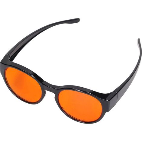 Blaulichtfilterbrille Für Bildschirme, 400-nm-uv-schutz, Runder Rahmen Für Gaming Und Arbeit