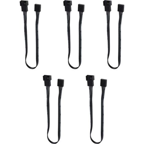 5 X 4-pin Lüfterstromverlängerungskabel, Pwm-verlängerungskabel Für Pc-gehäuselüfter