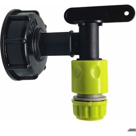 1000-liter-kunststofftankhahn Mit Gartenschlauchanschluss, Ibc-tankhahnadapter, 34-mm-gewindeanschluss