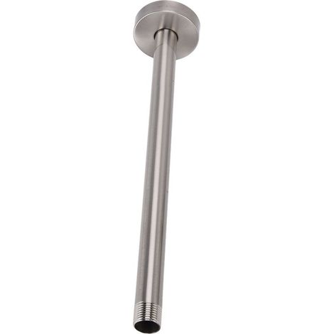 Duscharm Mit Npt 20 Mm Bohrung, 30 Cm (12 Zoll) Lange, Eingelassene Wandverlängerung, Aus Gebürstetem Edelstahl, Gebürstete Oberfläche.