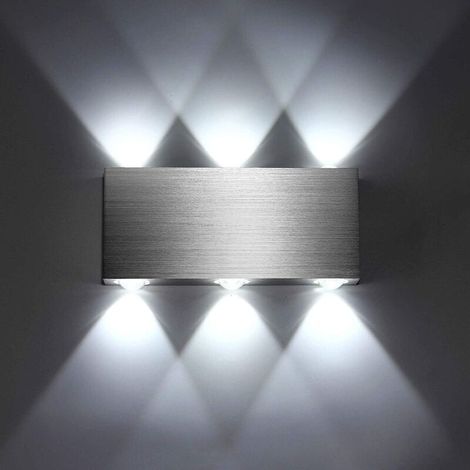 18-w-led-wandleuchte, Moderne Quadratische Wandleuchte Mit Nach Oben/unten Gerichteter Leuchte, Dekorative Aluminiumleuchte Für Schlafzimmer, Büro, Nachttisch, Flur, Wohnzimmer, Hotel, Bar, Kaltweiß
