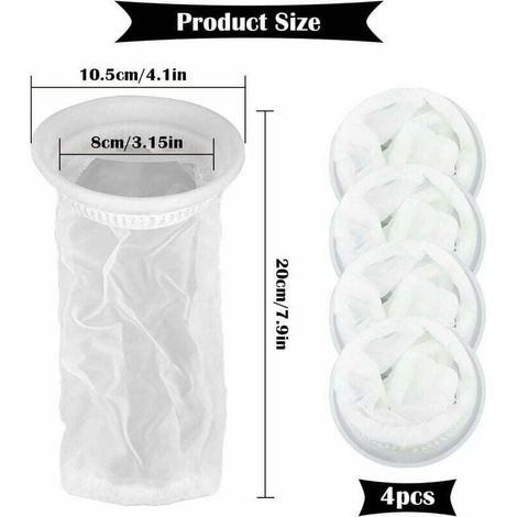 Tuserxln – 4er-pack Ibc-regenwasserfilter (1000 Liter) – Reißfestes Nylon – Dn75-anschluss Für Regenwassersammeltanks – Wiederverwendbar