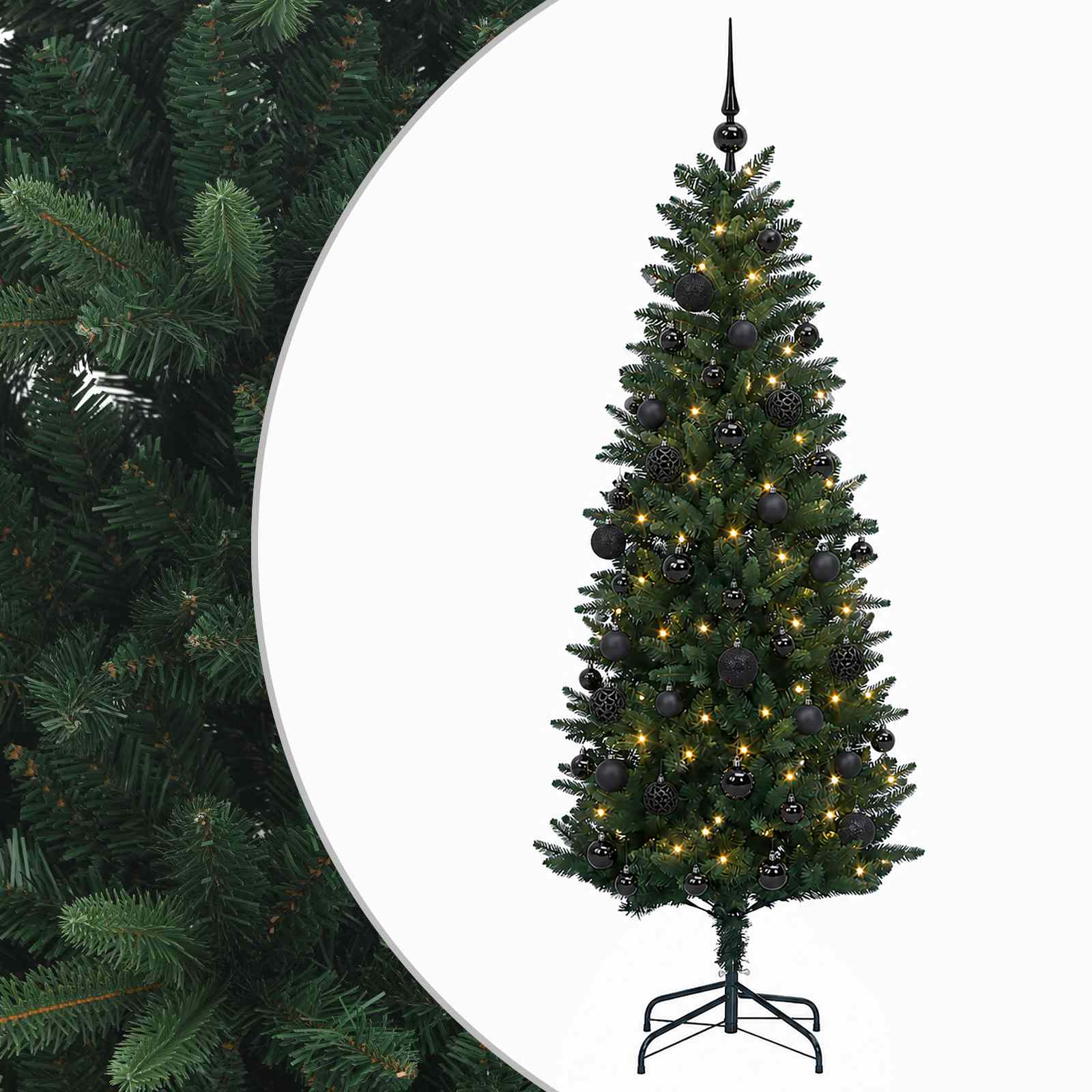 Künstlicher Weihnachtsbaum Mit Kugel 120 Cm 150 Leds Vidaxl