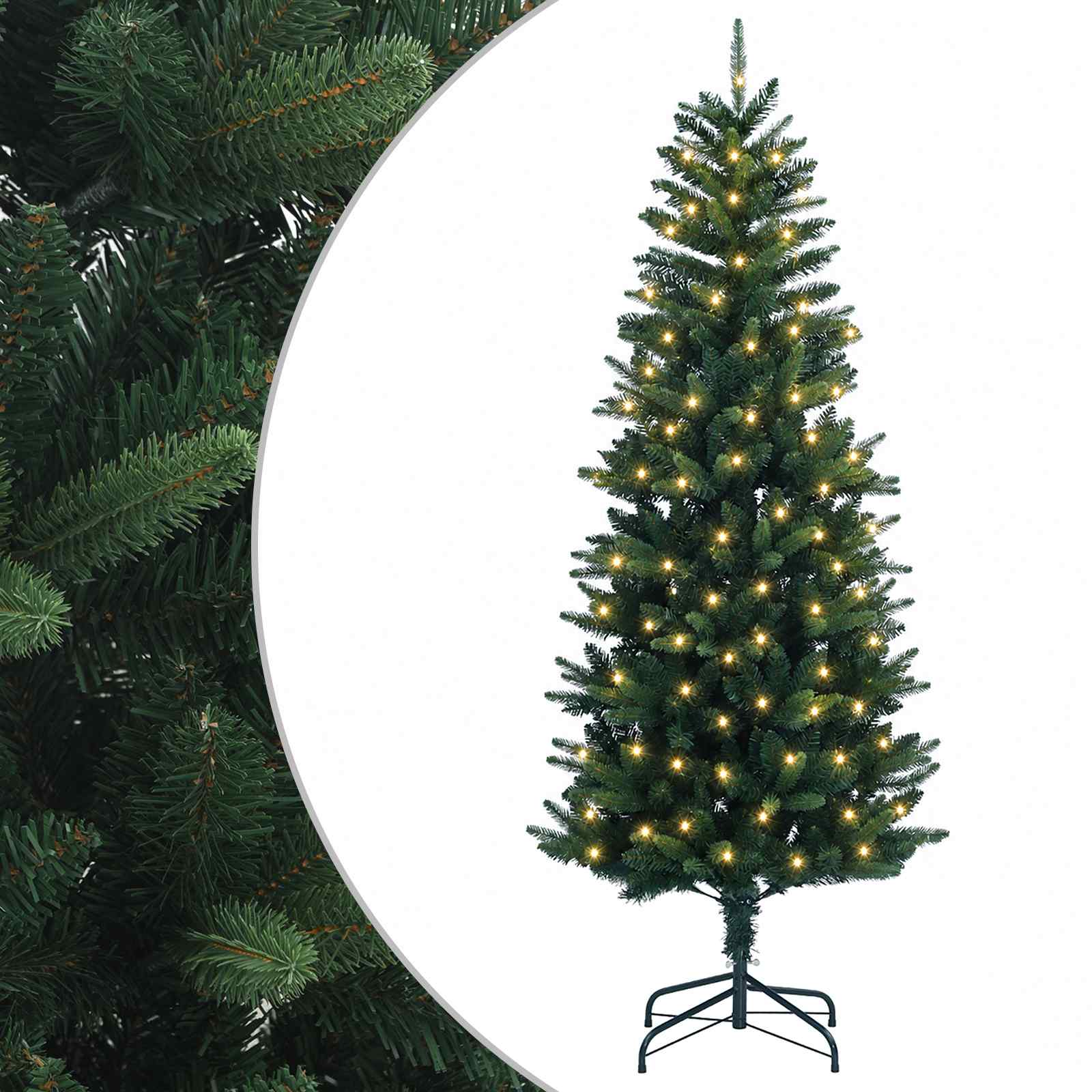 Künstlicher Klappbarer Weihnachtsbaum 120 Cm 150 Leds Vidaxl