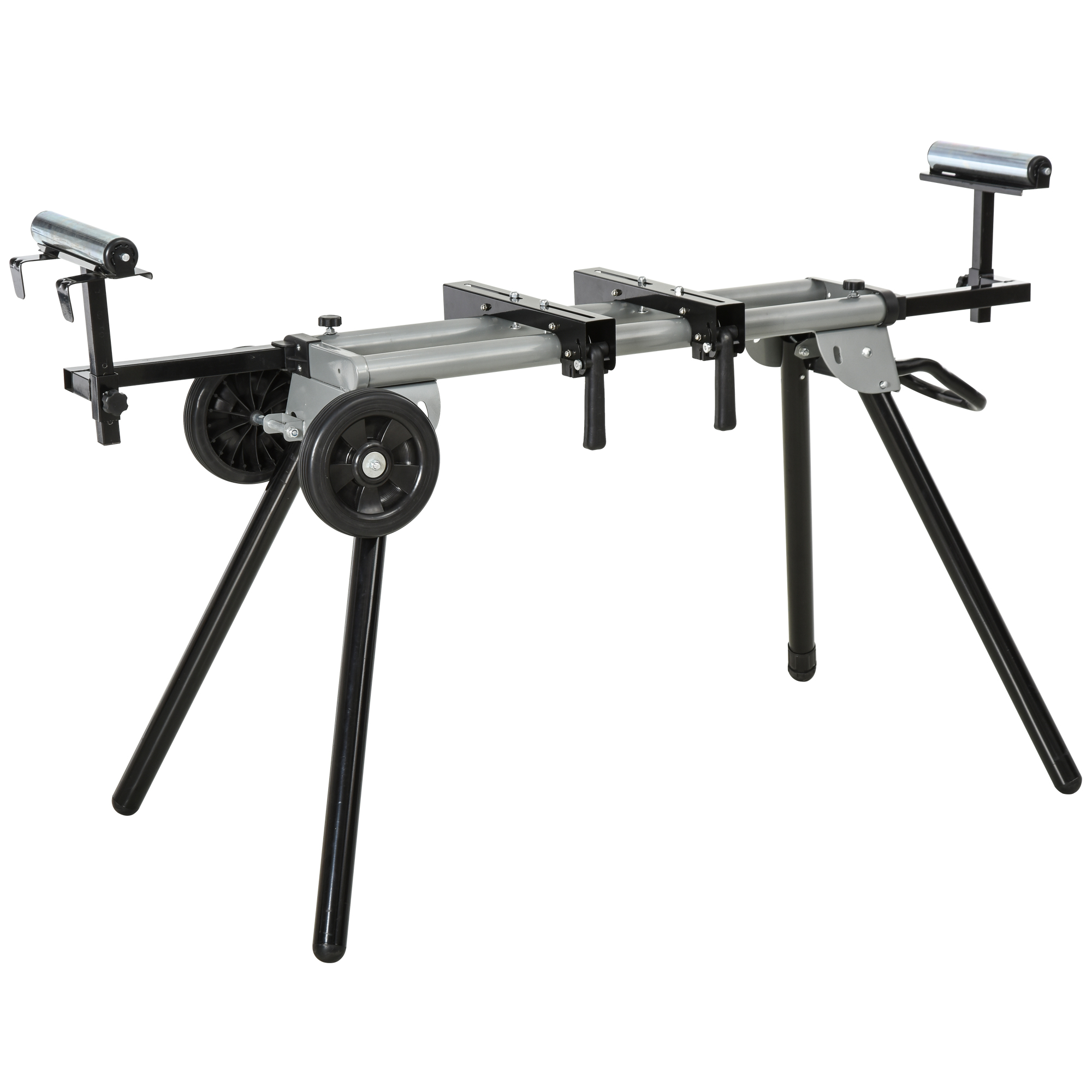 Kappsägenständer Arbeitstisch, Seitenverlängerung 123,5–245 Cm, Schwarz-silber