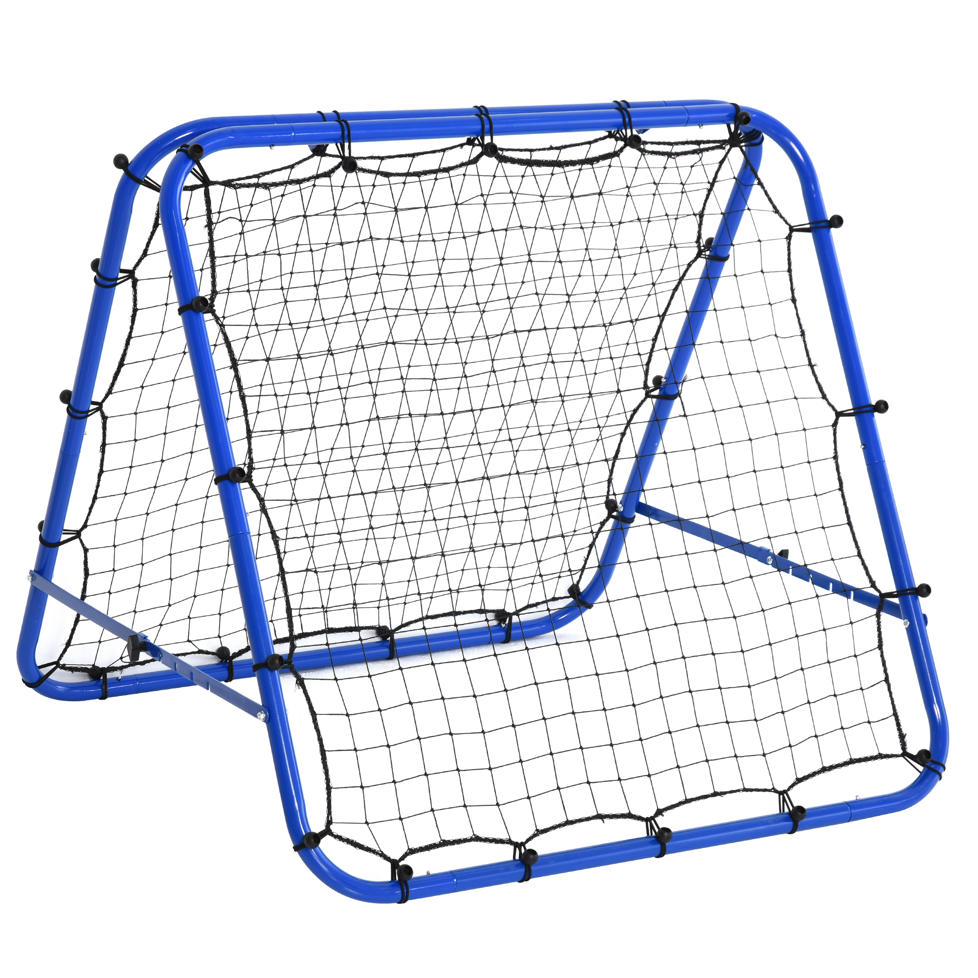 Fußball-rebounder Kickback-tor, Beidseitig, 5 Stufen, Stahl, 100x95x90 Cm, Blau