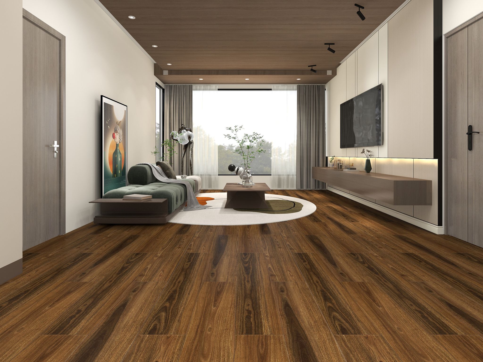 Spc Vinylboden Klickboden, 5 Mm, 0,5 Mm Nutzschicht, 2,55 M², Braun, Fußbodenheizung
