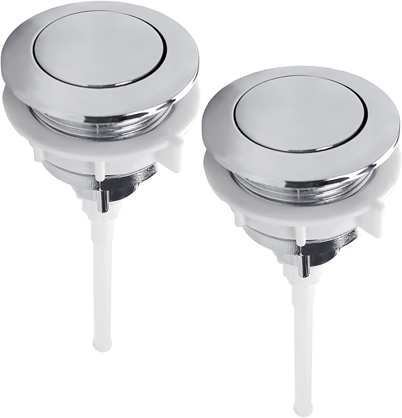2 Stück Einpoliger Spülknopf, Doppelspülknopf, Wc-spülknopf, Wc-spülkastenzubehör, Manueller Ein-tasten-bedienschalter (38 Mm)