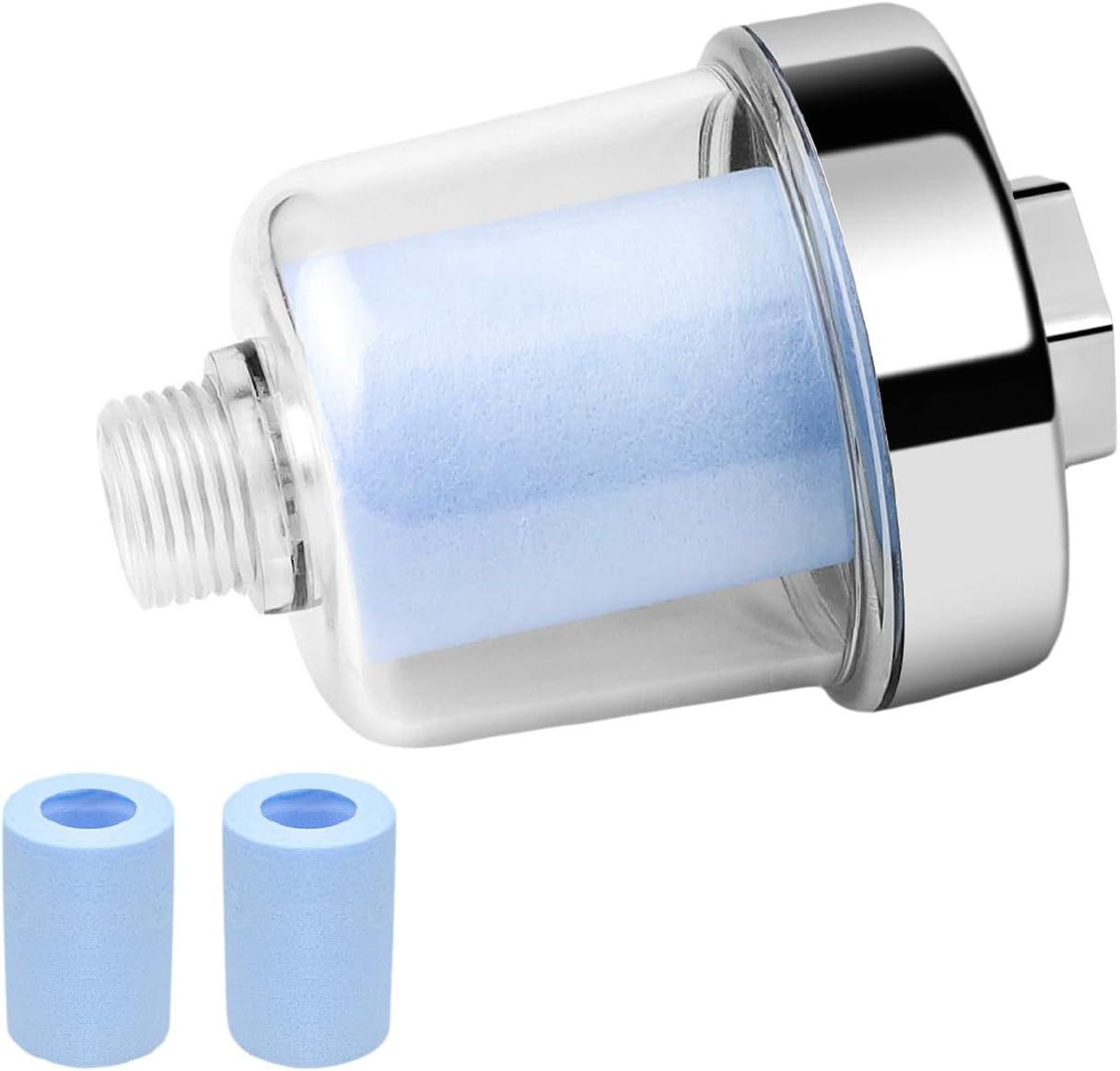 Duschwasserfilter Mit 2 Austauschbaren Filterelementen Effektiver Duschfilter Zur Entfernung Von Verunreinigungen Aus Dem Wasser, Filter Für Wasserhähne Oder Duschen