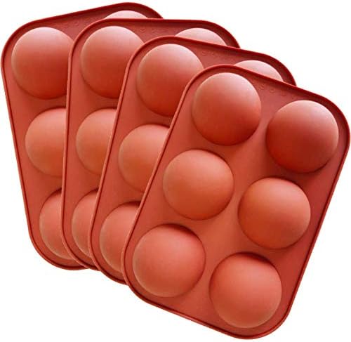 Halbkugelförmige Silikonform, 4er-pack Silikon-backformen, Runde Form Für Schokoladenkugeln, Kuchen, Puddings Und Kuppelmousse