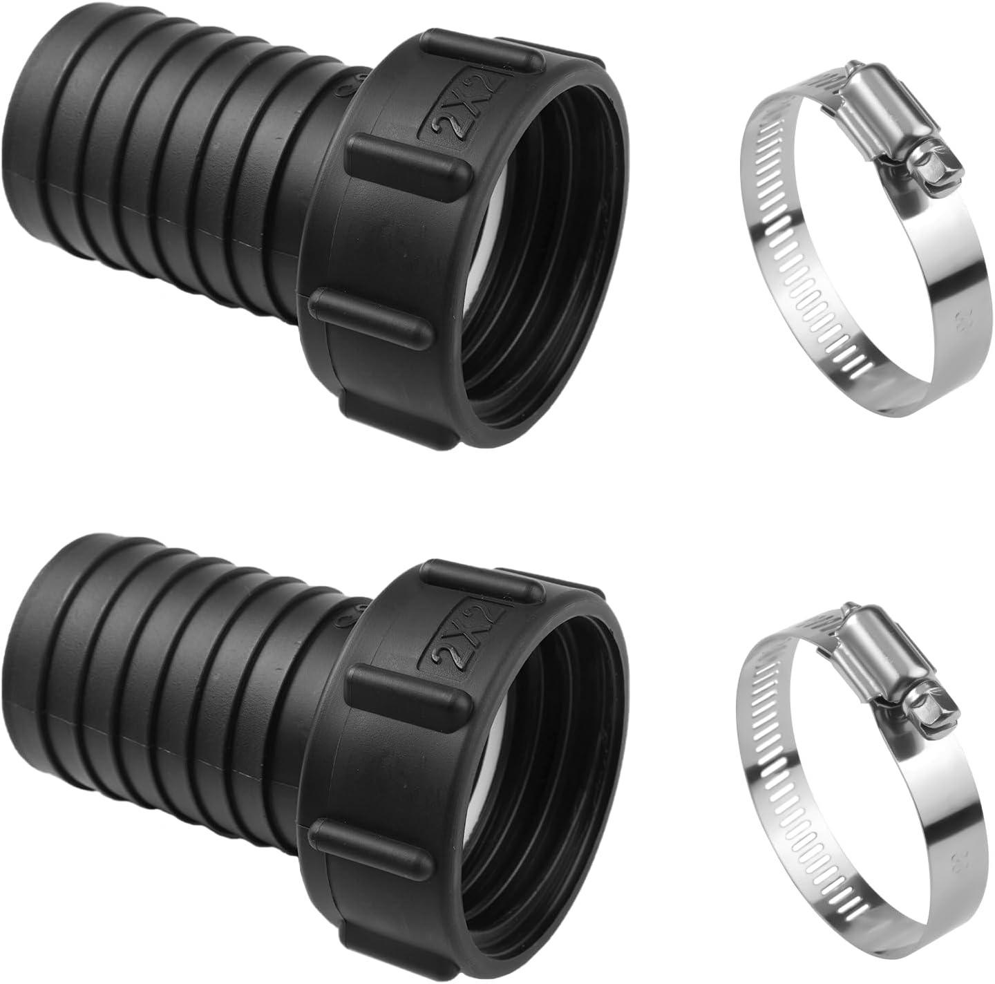 2-teiliger Ibc-adapter S60x6 (60 Mm) Auf Schlauchanschluss Innengewinde Auf 50-mm-anschluss, Gartenschlauch-tank-adapter, Geeignet Für Eine Vielzahl Von Schläuchen Und Ventilen