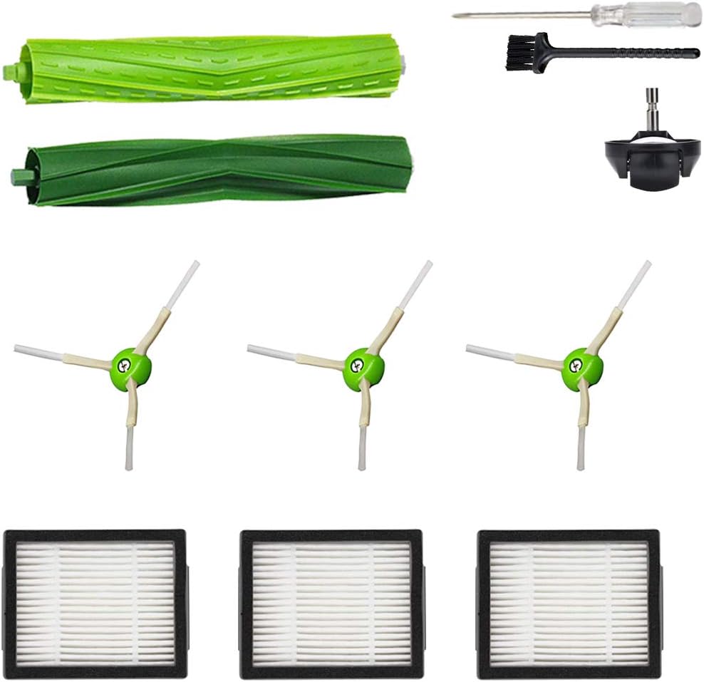 Ersatzteile Für Irobot Roomba I3 I3+ I4 I4+ I6 I6+ I7 I7+ I8 I8+/plus E5 E6 E7 I&e Staubsauger: 1 Gummibürste, 1 Vorderrad, 3 Filter Und 3 Seitenbürsten.