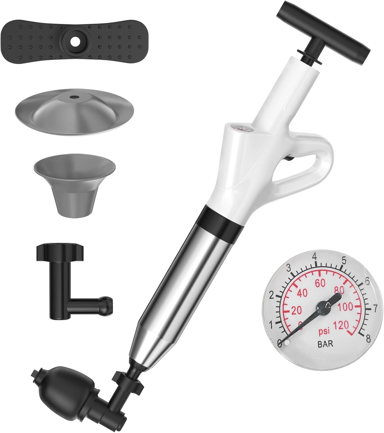 7-teiliges Set Zur Beseitigung Von Verstopfungen In Toiletten, Waschbecken Und Abflüssen: Wc-waschbeckenpumpe, Wc-reinigungsballon, Wc-pümpel, Zur Beseitigung Von Verstopfungen In Toiletten, Badewanne
