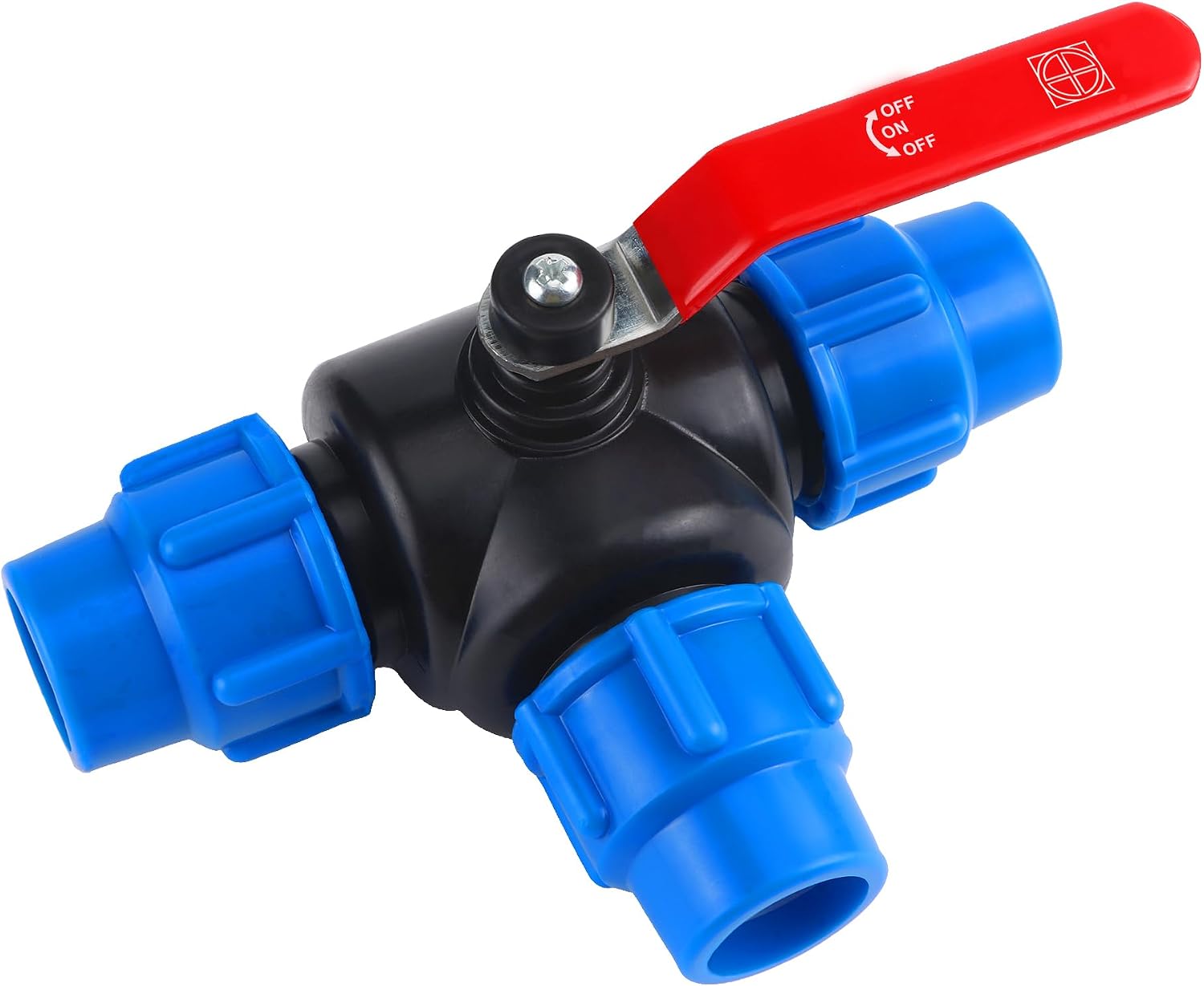 3-wege-pp-fitting – 25-mm-3-wege-kugelhahn Schnellkupplung Für Pvc-pe-rohr Mit Schnellverschluss-t-stück