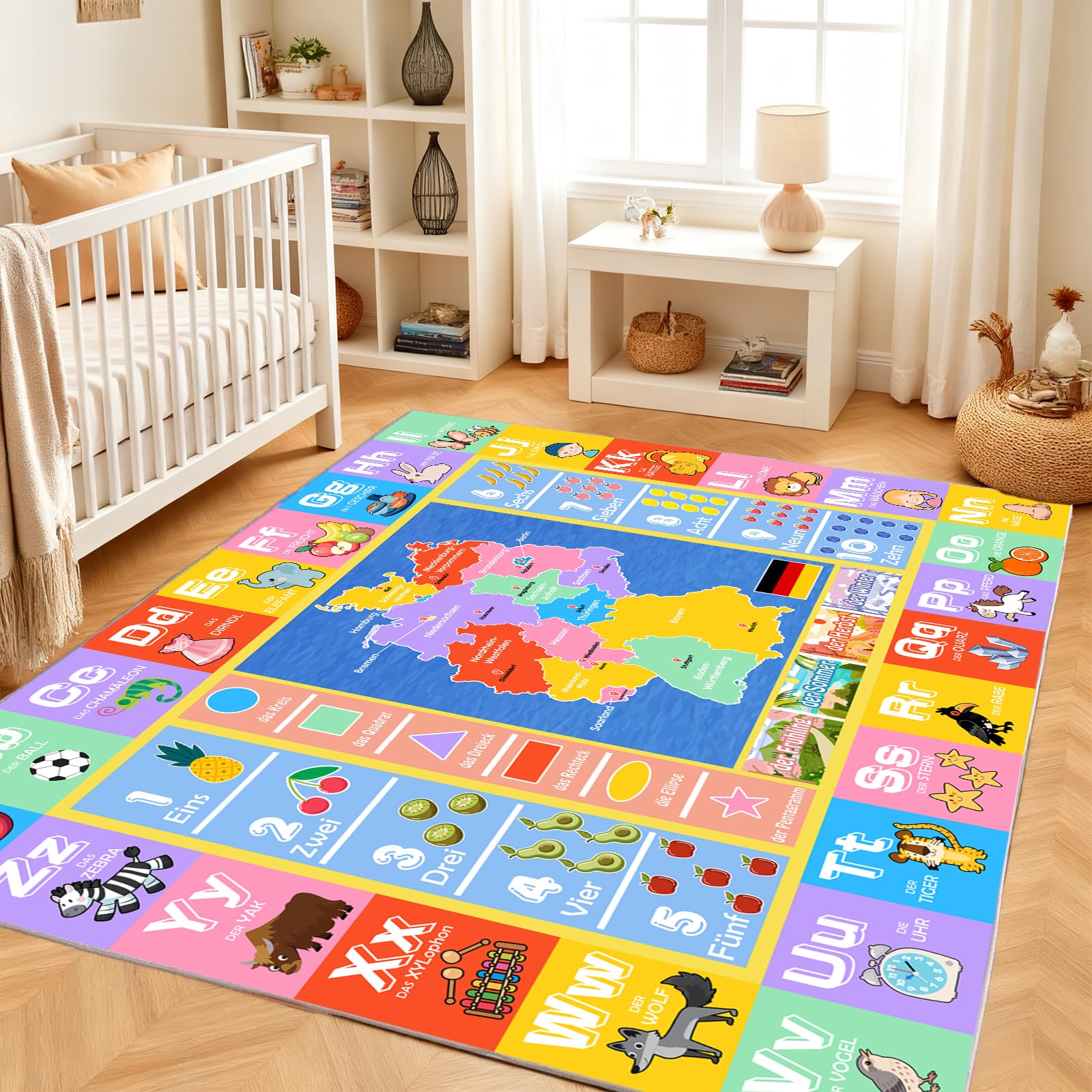 Kinderzimmerteppich, Weicher Plüschteppich Für Babys, 120 X 160 Cm
