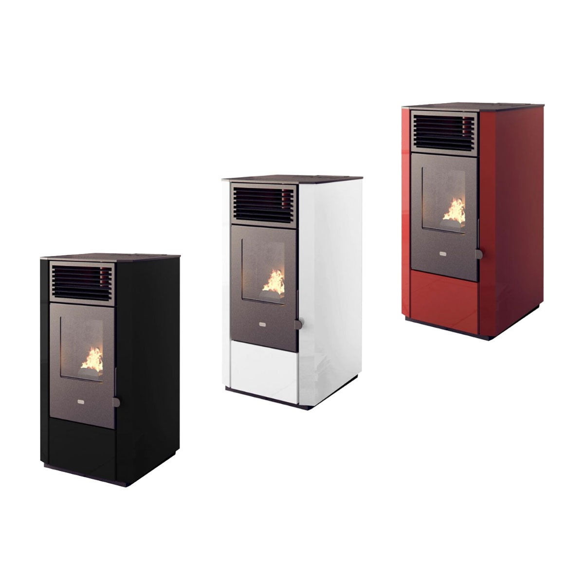 Eva Calor Vita Kanal-pelletofen 9,2 Kw - - Schwarze