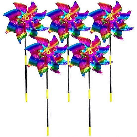 Funkelnde Windmühlen Aus Reflektierendem Pet, Vogelabweisend, Gartenfreundlich.