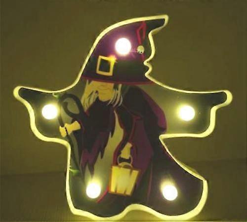 Halloween-lichtdekoration: Bemalter Kürbis, Geist, Totenkopf, Spinne, Fledermaus, Netz, Rotes Nachtlicht (bemalte Geister 2)