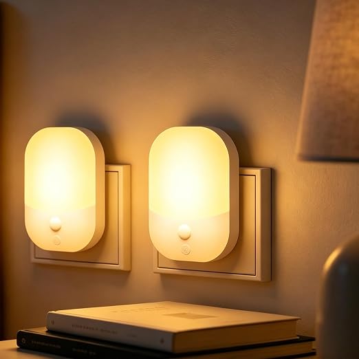 2er Set Intelligente Led Nachtlichter Mit Lichtsensor Für Schlafzimmer Flur Treppe Netzbetrieb