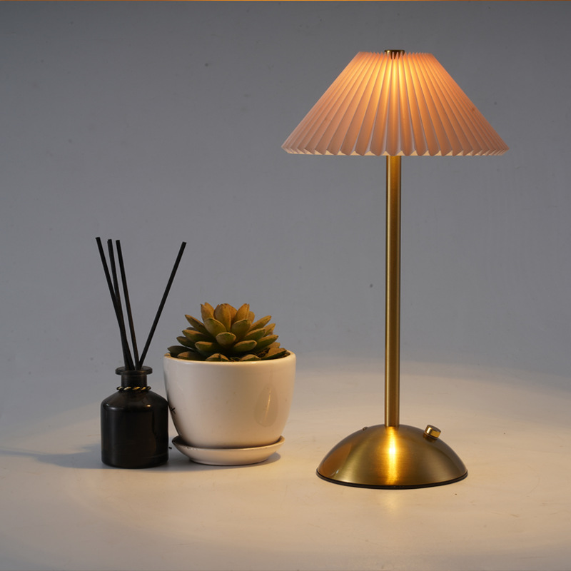 Led Tischlampe Pilzform Aus Metall Helligkeit Verstellbar Regenschirm Design Sanftes Nachtlicht Für Schlafzimmer Rosa