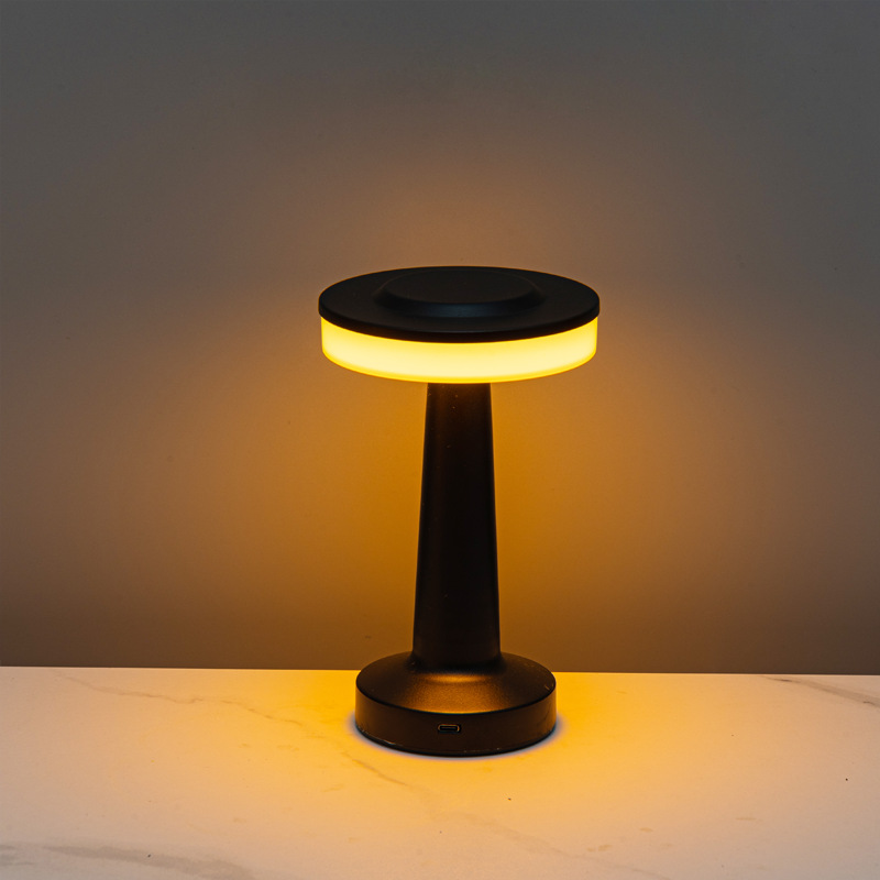 Led Lampe Taktil Wiederaufladbar Kreative Deko Für Bar Hotel Café Restaurant Individuelles Design Schwarz