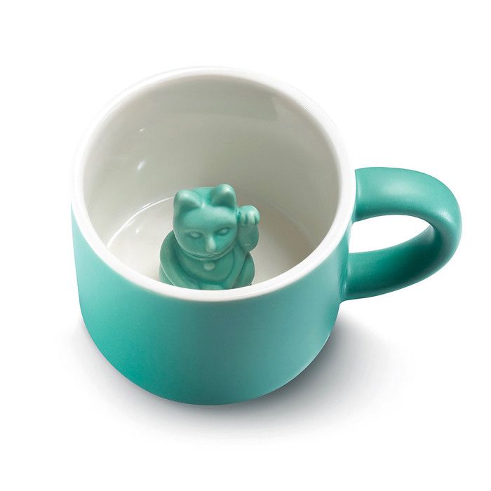 Becher - Esel - Maneki Neko - Porzellan - Blau - Spülmaschinenfest