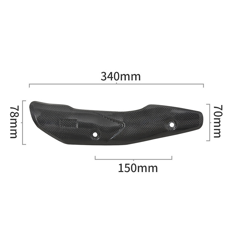 Auspuffabdeckung Aus Kohlefaser / Hitzeschutz Für Auspuffrohr / Auspuffrohrschutzabdeckung Für Kawasaki Z900 (17-23)