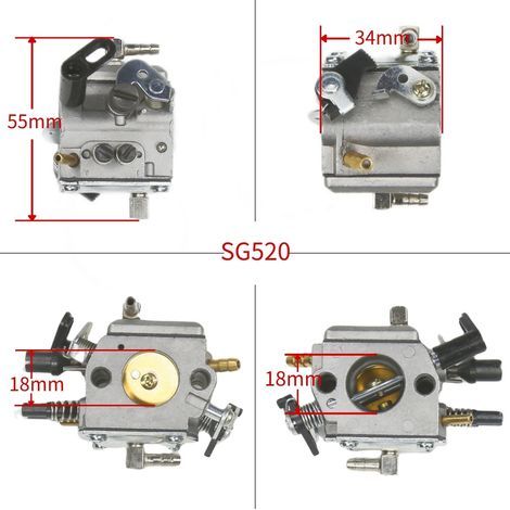 Carburateur D’origine Oleo Mac 947 / 952 – Adapté Gs520, Efco 147, 152 – Idéal Pour Tronçonneuse