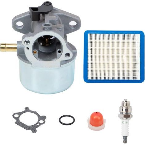 Lot De 2 Kits Carburateur Complet Avec Poire D'Amorçage Et Filtre À Air Compatible Avec Moteurs Briggs & Stratton 4-7hp, Remplace 799868, 499059, 498170, 497586 Et 497314.