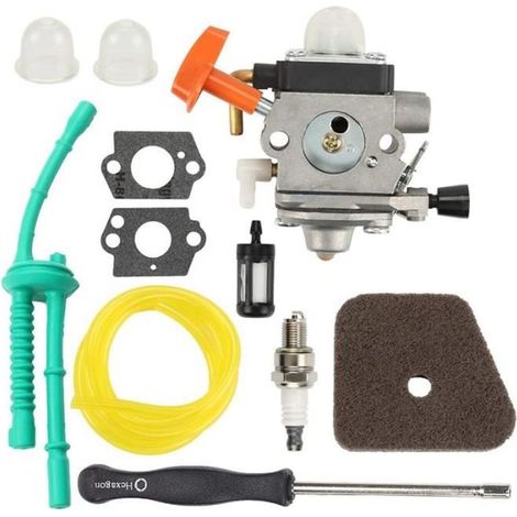 1 X Carburateur Zama C1q-s174, Réservoir Essence + Filtre À Air + Outil De Réglage + Lignes Carburant Pour Débroussailleuses Stihl Fs87/fs90/fs100
