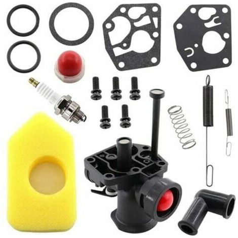 Kit Carburateur Pour Tondeuse À Gazon Compatible Briggs & Stratton Remplacement 498809, 498809a, 494406 Filtre À Air Inclus