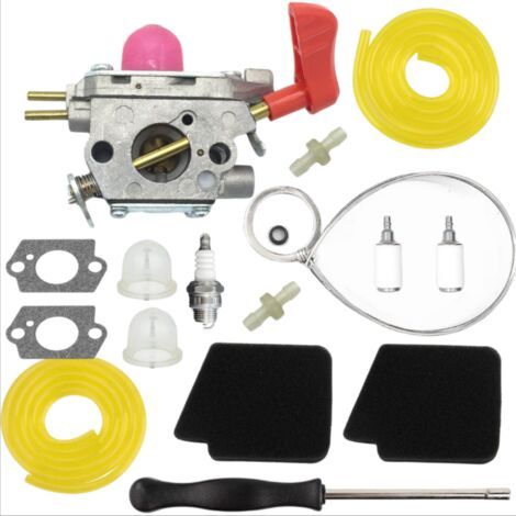 Vurahome - Ensemble Carburateur C1u-w43 545081857 Pour Souffleur De Feuilles Vs-2 Bvm200fe Gbv345 Avec Tuyau D'Huile, Filtre À Huile, Bulle D'Huile, Tournevis Et Autres Accessoires