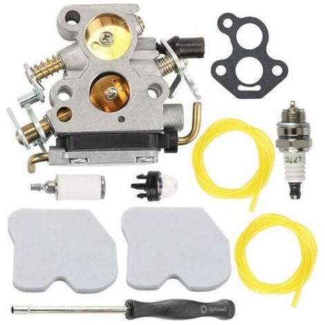 Barkbusters Kit Carburateur Husqvarna 235, 236e, 240e Pour Trononneuse Zama C1t-w33, Cs2234, Gz380, Comprend Des Joints, Des Bougies D'Allumage, Des Conduites De Carburant Et D'Autres Accessoires.