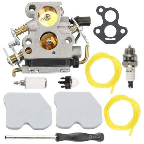 Rhg Kit Carburateur Husqvarna 235, 236e, 240e Pour Tronçonneuse Zama C1t-w33, Cs2234, Gz380, Comprend Des Joints, Des Bougies D'Allumage, Des Conduites De Carburant Et D'Autres Accessoires.