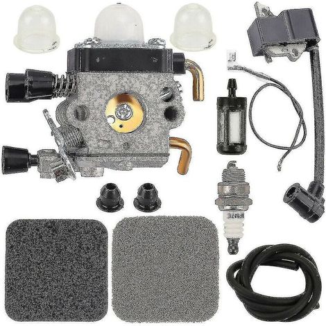 Kit De Carburateur Et Bobine D'allumage Pour Stihl Fs75 Fs80 Fs80r Fs85 – Inclus 1 Carburateur, 2 Filtres À Air, 1 Bobine – Métal