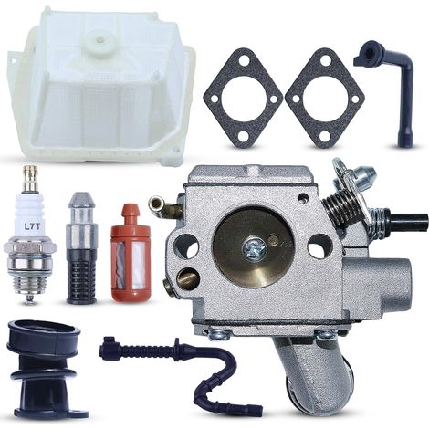 Linduxe Carburateur Ms361 Pour Trononneuse Stihl Ms340 Ms361 Ms 341 361 Avec Filtre À Air, Carburant, Huile, Collecteur D'Admission, Kit De Bougie D'Allumage, Remplacement 1135 120 1600