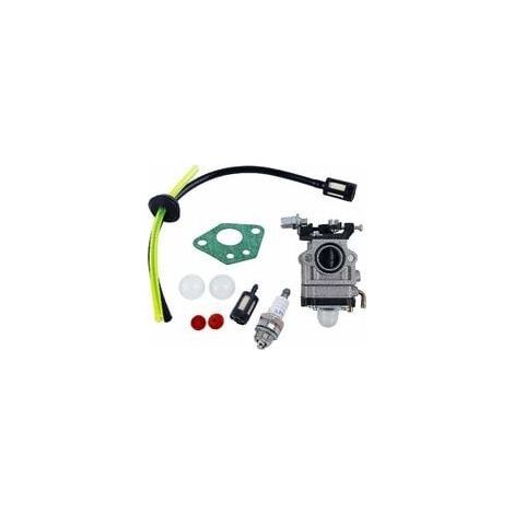 Carburateur De Débroussailleuse Carburateur Pour Kit De Carburateur De Débroussailleuse 52cc 49cc 43cc Avec Joint, Tuyau, Bougie D'Allumage Et Filtre À Carburant