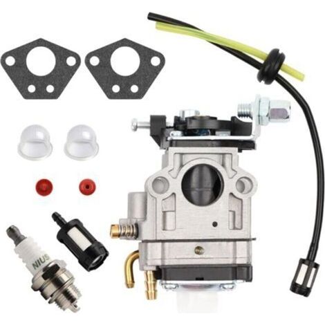 Carburateur Pour Débroussailleuse 52cc/49cc/43cc – Kit Complet Avec Joints, Tuyau, Bougie D’allumage Et Filtre À Essence