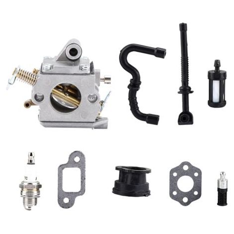 Qorva-carburateur Pour Tronçonneuse Stihl Ms170 Ms180 – Installation Facile – Compatible Modèles 017 018 – Métal Durable Pour Performance Fiable