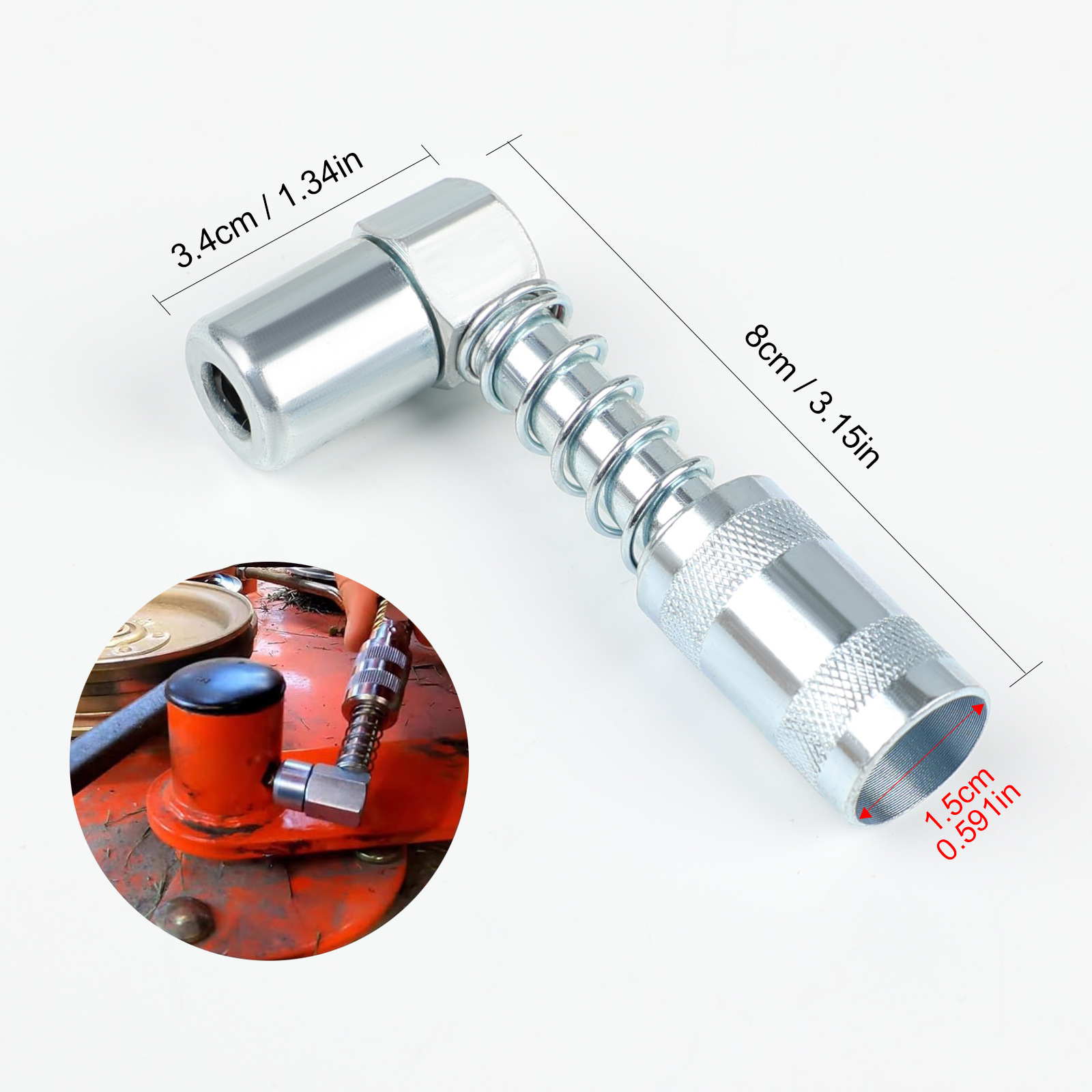 Locknlube 8-teiliges Schnellkupplungs-schmierzubehörset, Anschlussset Für Maschinenschmieranschlüsse