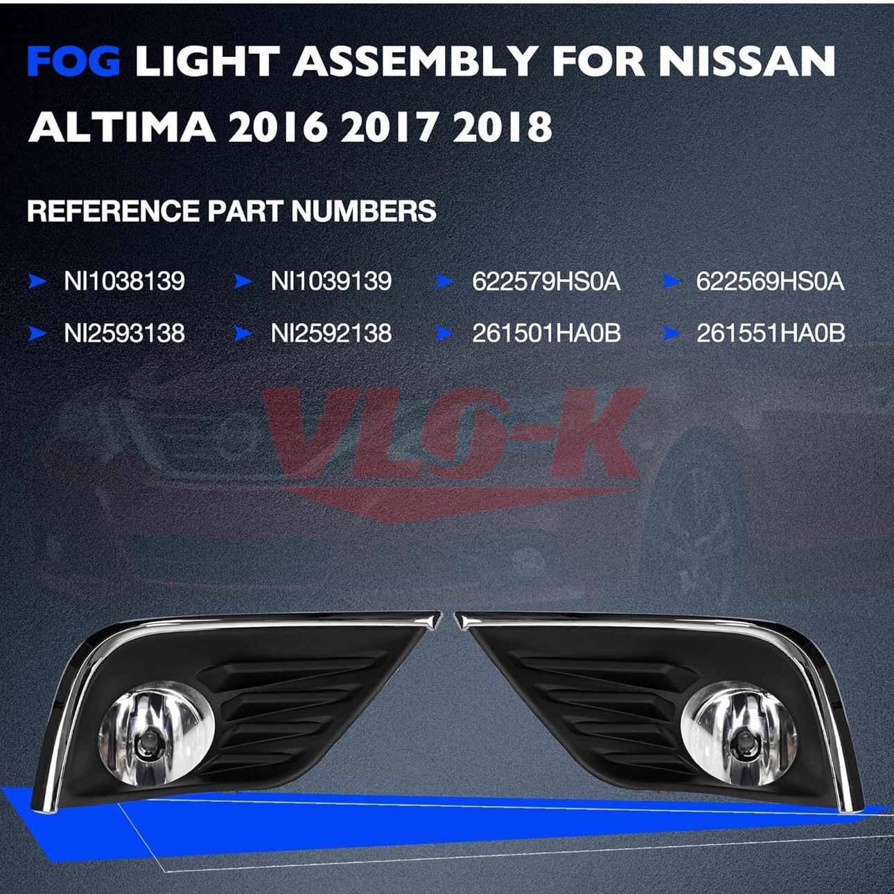 Nebelscheinwerferrahmen Und Nebelscheinwerferschalter-kit Für Nissan Teana Altima (baujahre 2016–2019)