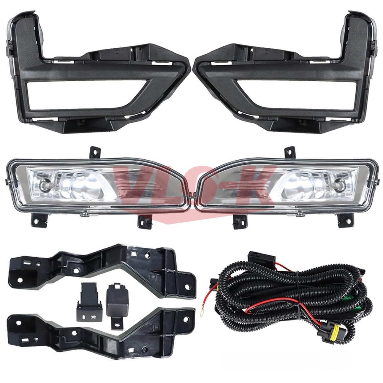 Nebelscheinwerferrahmen Und Nebelscheinwerferschalter-kit Für Nissan Rogue (baujahre 2017–2020)