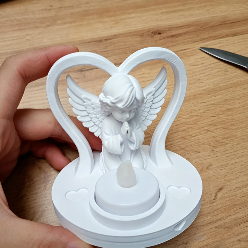 Neue 3d-gedruckte Led-lampe „himmelslicht-engel“ Zur Dekoration Von Wohnzimmer, Schlafzimmer, Für Bastelarbeiten Und Als Weihnachtsschmuck