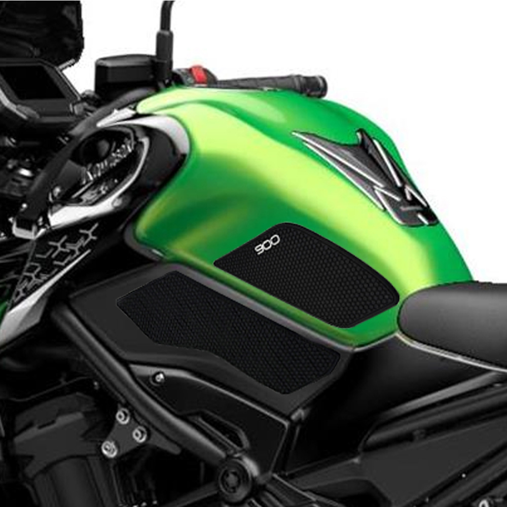 Schutzaufkleber Aus Gummi Für Den Kraftstofftank Der Kawasaki Z900/se 17-25 Mit Fischgrätenmuster Für Rutschfesten Halt.