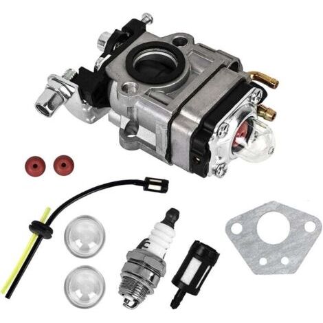 Green Mobility-carburateur Debroussailleuse Carburateur Kit: Kit Carburateur Avec Ampoule D'Apprêt +joint+bougie D'Allumage Pour Débroussailleuse Gx35 52cc 49cc 43cc 40cc